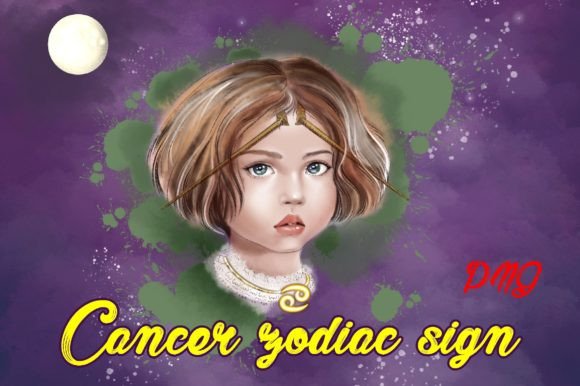 Cancer Zodiac Sign Watercolor PNG: A Creative Asset for Modern Design