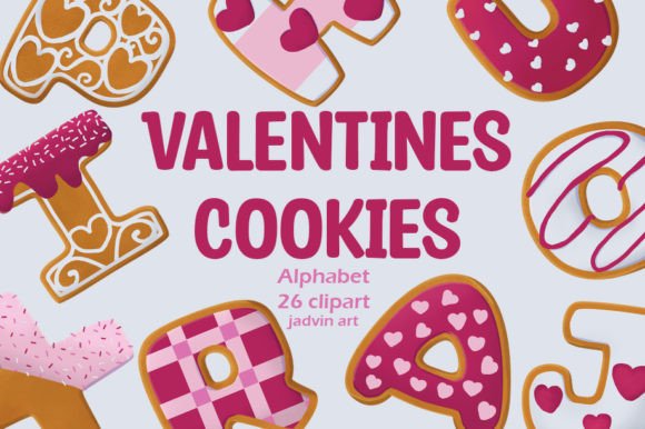 Crafting Romance with Valentines Cookies and Clipart Alphabet Designs