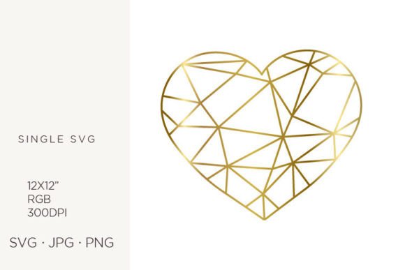 Golden Lines Inside Heart Shape: Integrating Vector Art into Professional Design Workflows