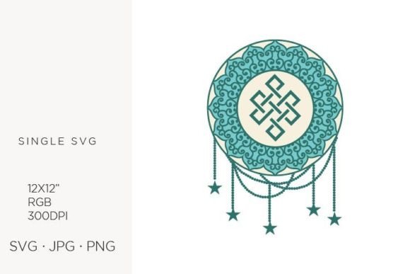 Mandala with Star Garland Design