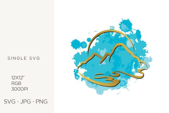 Mountain Landscape Abstract Logo: A Versatile Vector Asset for Modern Branding