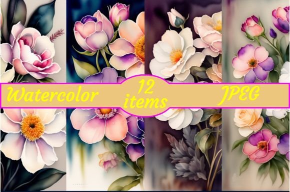 Paintings with Peonies in Watercolor: A Versatile Asset for Modern Design