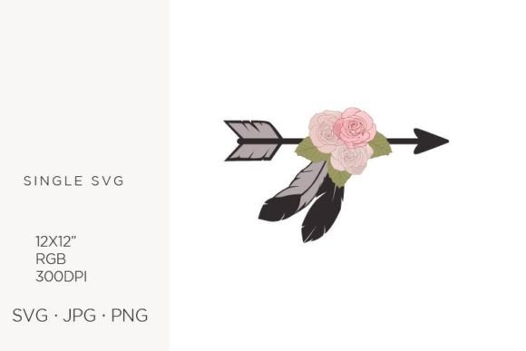 Roses, Feathers & Arrow: Creative Design Assets
