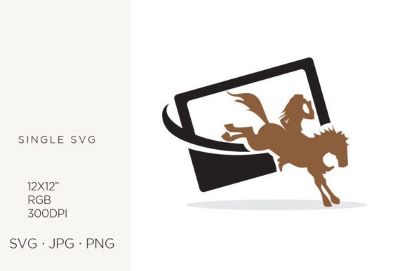 Smart Phone Screen, Cowgirl: Elevating Digital and Physical Designs with Single Vector Artwork