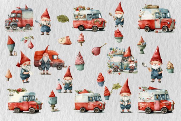 Unlocking Creative Potential with Watercolor Gnome Truck Sub Png Graphic Designs